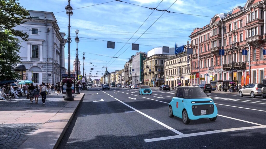 L-type (2023) - электромобиль на дорогах Санкт-Петербурга (рендер)