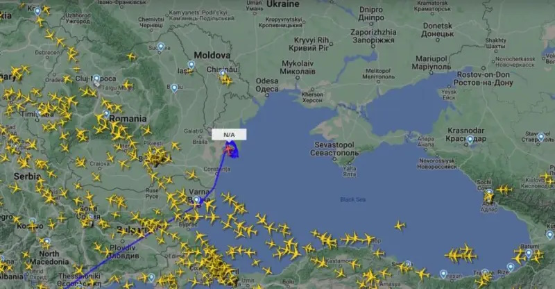 Самолет НАТО в Черном море