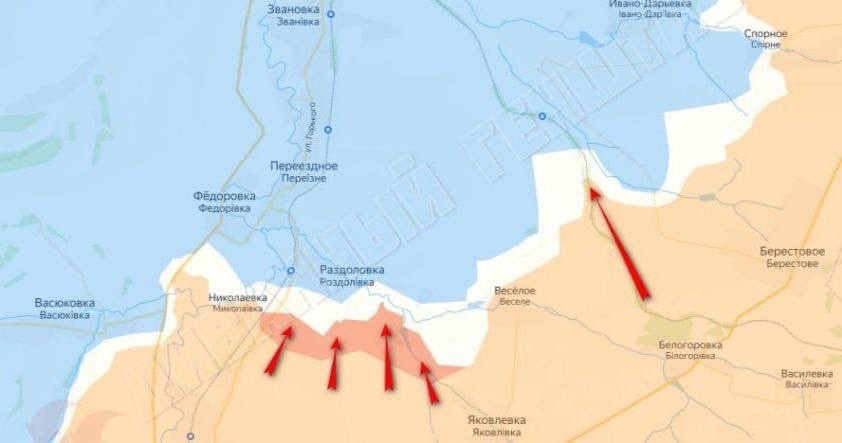 Северск - карта боевых действий (31.03.2024)
